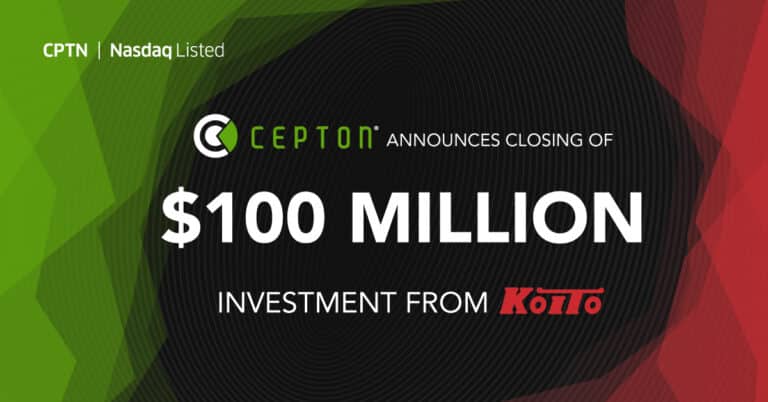 Cepton, Inc. Announces Closing of $100 Million Investment from Koito Manufacturing