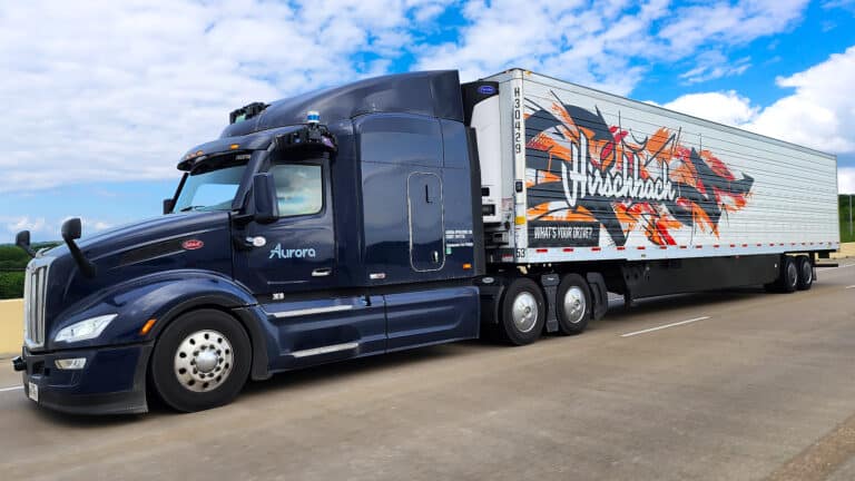 Aurora Innovation Partners with Hirschbach Motor Lines to Pilot Autonomous Refrigerated Trucking Between Dallas and Houston
